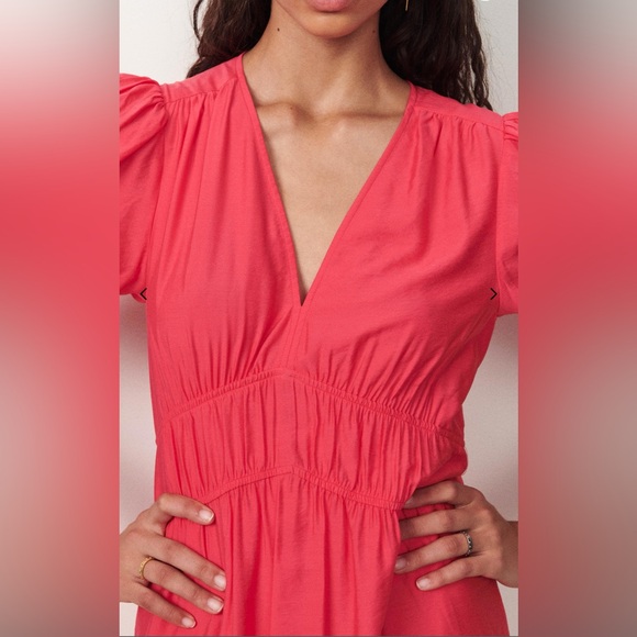 Pink‎ BA&SH Linda Midi Dress Size Medium - Picture 3 of 10